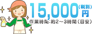 14,000円（税込）作業時間：約2〜3時間